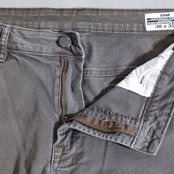 Buffalo jeans Sam slim straight men's size 38X32 grey colour stretch extensible - Picture 8 of 13